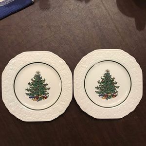 Cuthbertrson Dickens Christmas Tree Salad Plates